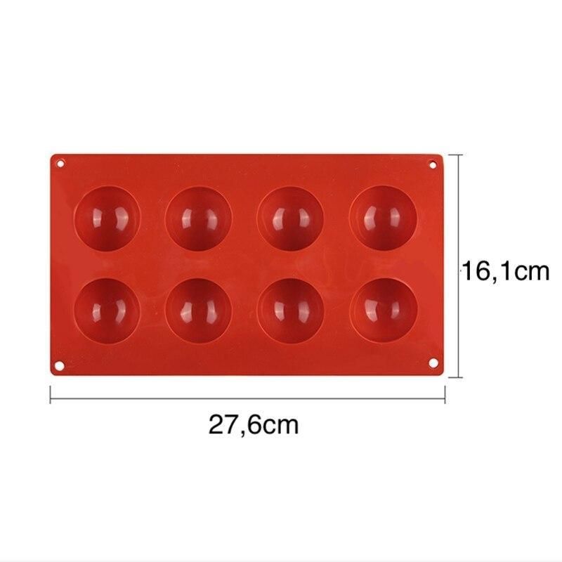 24-Piece Silicone Mold for Ice Chocolate Jelly, Brown Hemisphere Ball Mold 6/8/15/24 - Image 8
