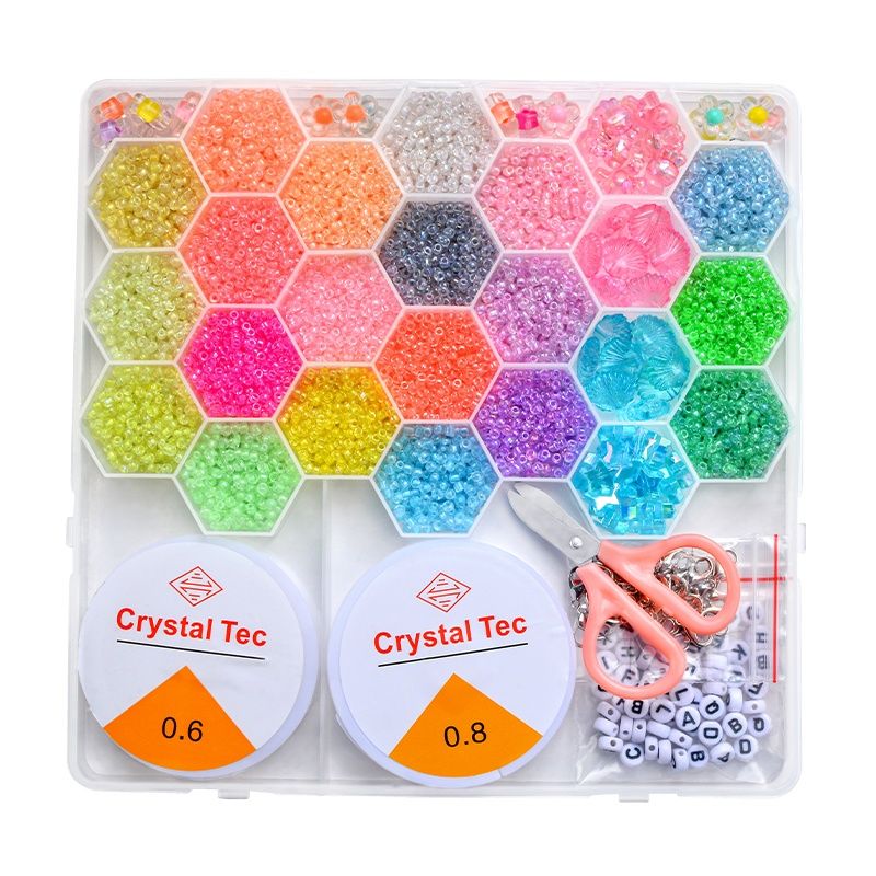 Glow in the Dark Bead Set DIY Kit with Wire and Accessories, Multicolor - Image 2