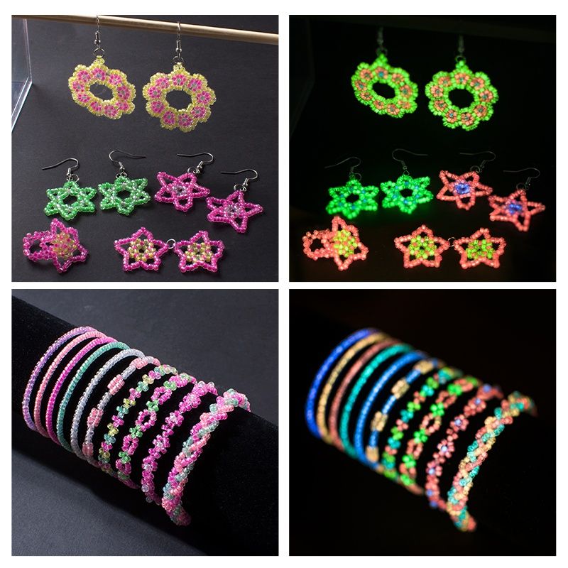 Glow in the Dark Bead Set DIY Kit with Wire and Accessories, Multicolor - Image 3