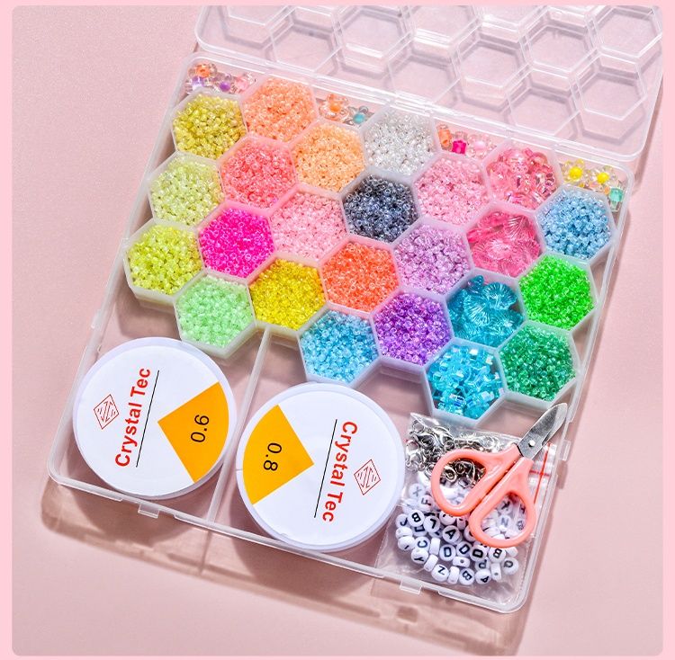 Glow in the Dark Bead Set DIY Kit with Wire and Accessories, Multicolor - Image 5