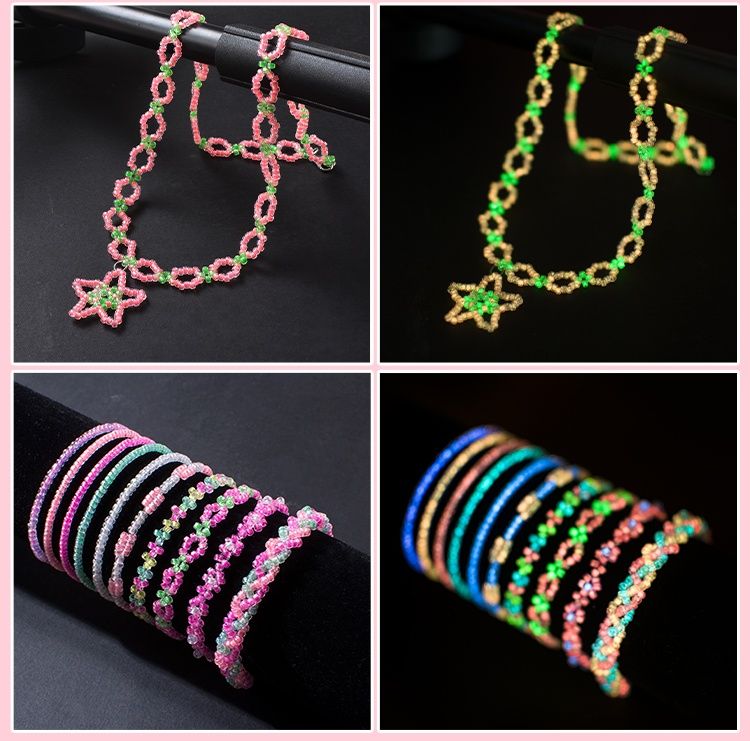 Glow in the Dark Bead Set DIY Kit with Wire and Accessories, Multicolor - Image 7