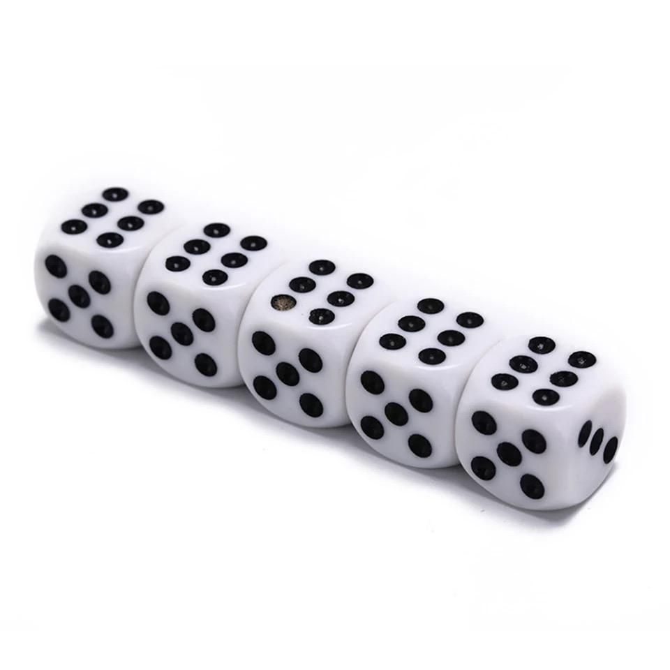 100-Pack White Six-Sided Dice for Party Game Puzzle - Image 3