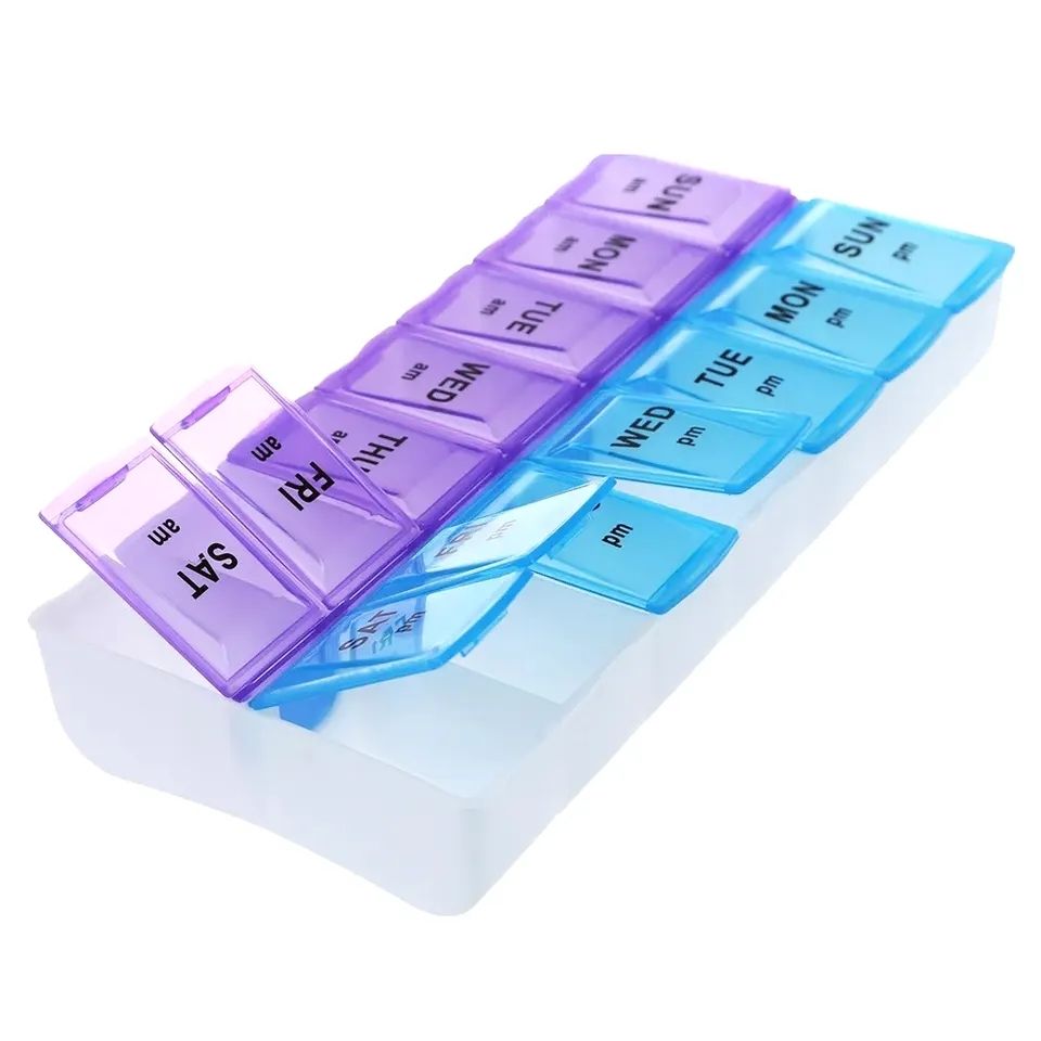 14 Compartment Medical Tablet Case, Multicolor Dosette L - Image 4