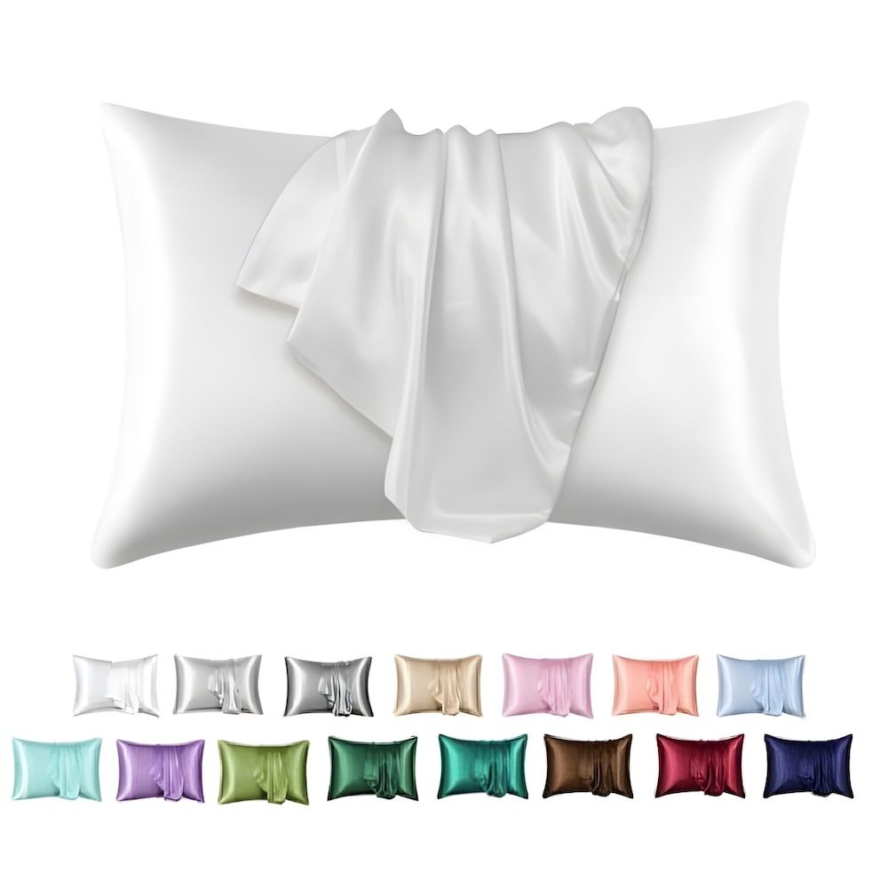 Satin pillowcase 2-pack, 50 x 66cm White - Image 1