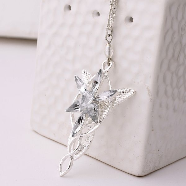 Evenstar Lord of the Rings Silver Plated Necklace, Arwen - Image 3
