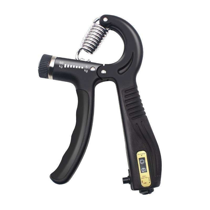 5-60kg Adjustable Hand Grip Strength Trainer, Black - Image 1