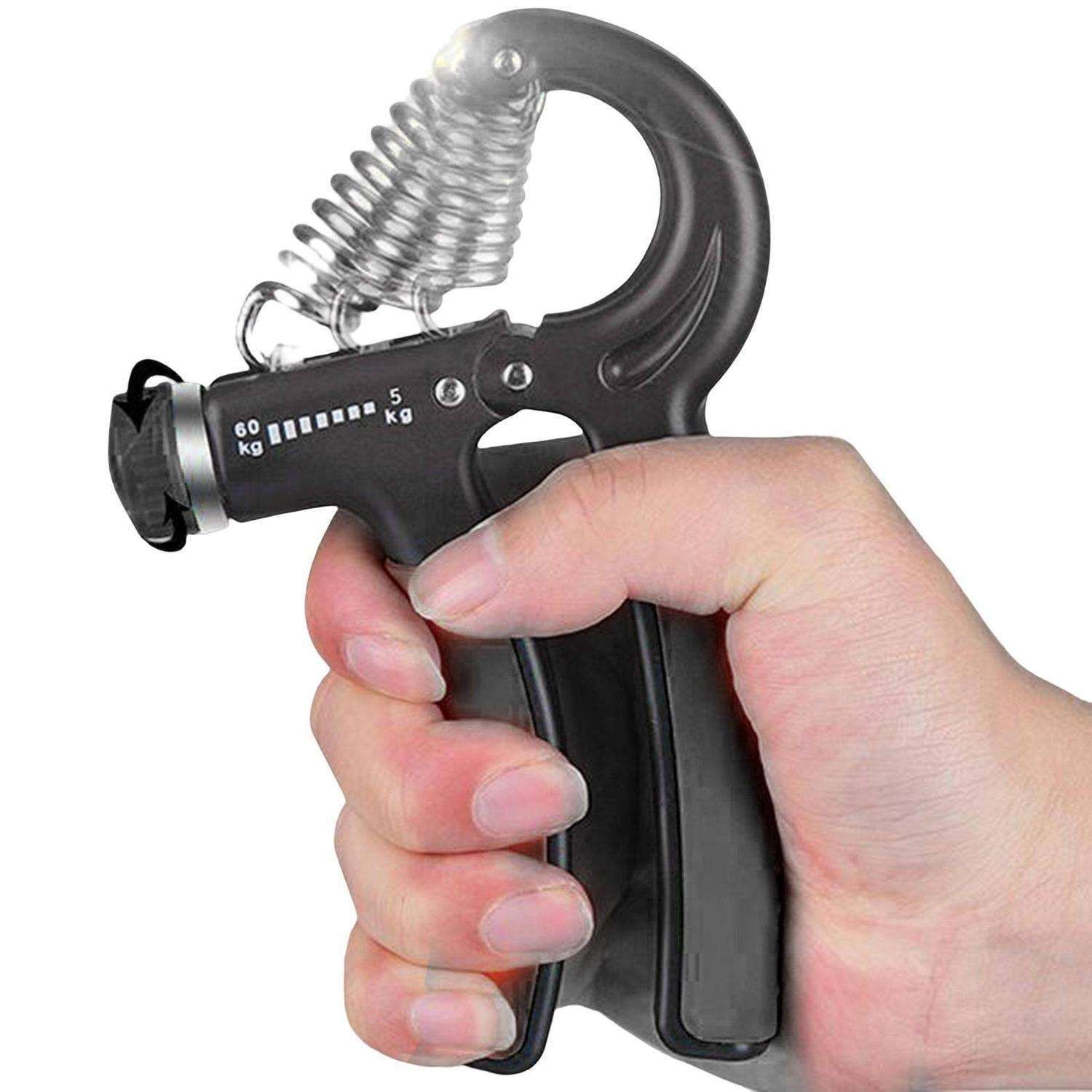5-60kg Adjustable Hand Grip Strength Trainer, Black - Image 4