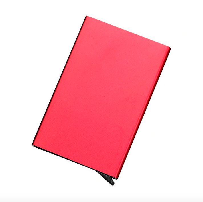 Aluminum Pop-Up Card Holder RFID-Safe Black Case - Image 6
