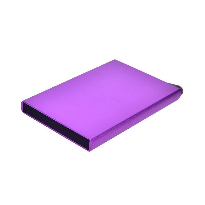 Aluminum Pop-Up Card Holder RFID-Safe Black Case - Image 8