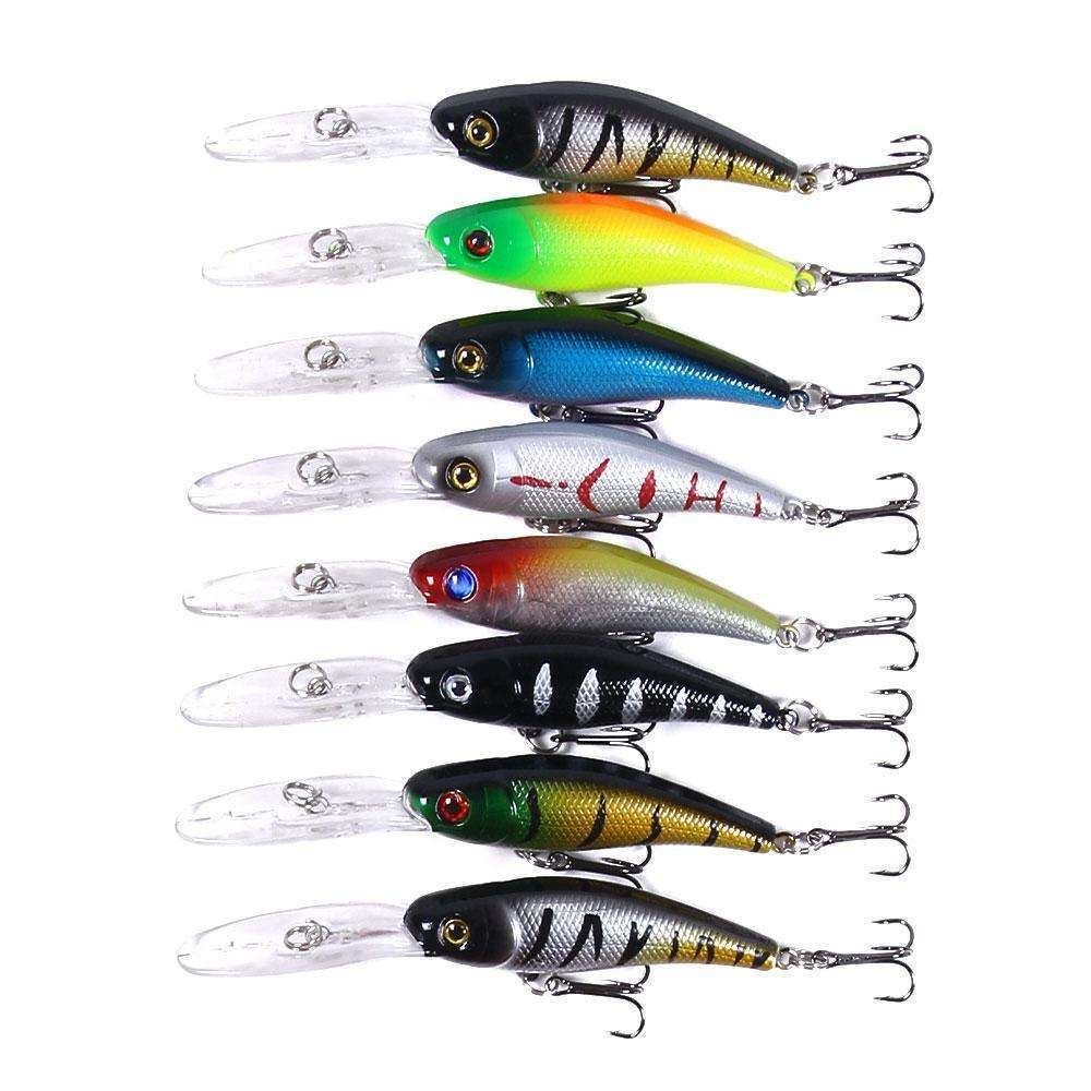 43-Pack Fishing Lure Wobbler Minnow Mixed Color - Image 2