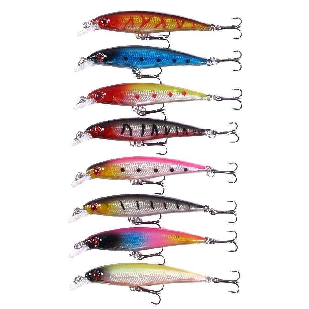 43-Pack Fishing Lure Wobbler Minnow Mixed Color - Image 3