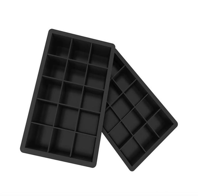 Black Ice Cube Mold Large Squares for Ice Chocolate Jelly - Image 3