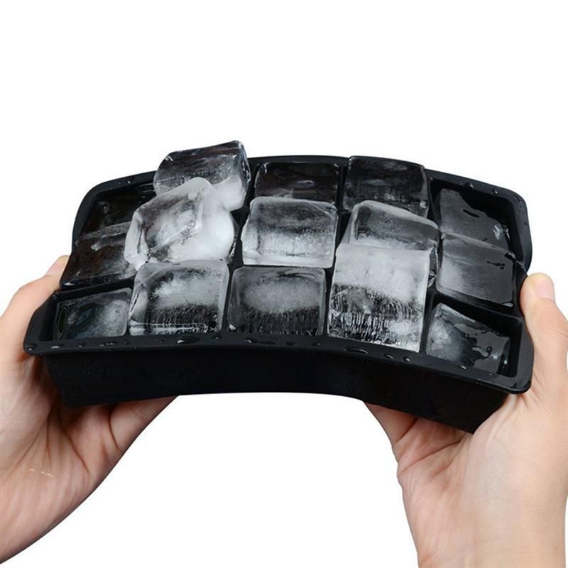 Black Ice Cube Mold Large Squares for Ice Chocolate Jelly - Image 4