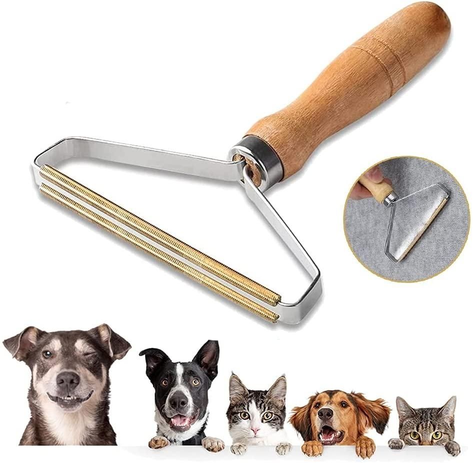 Lint & Fur Remover for Clothes, Silver - Effective Hair Removal Tool - Image 1