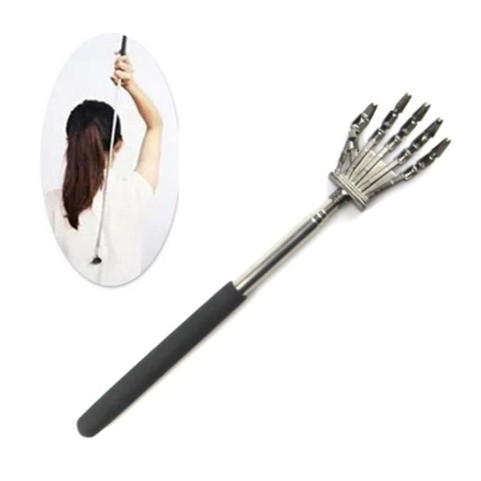 Telescopic Back Scratcher, Black - Image 1