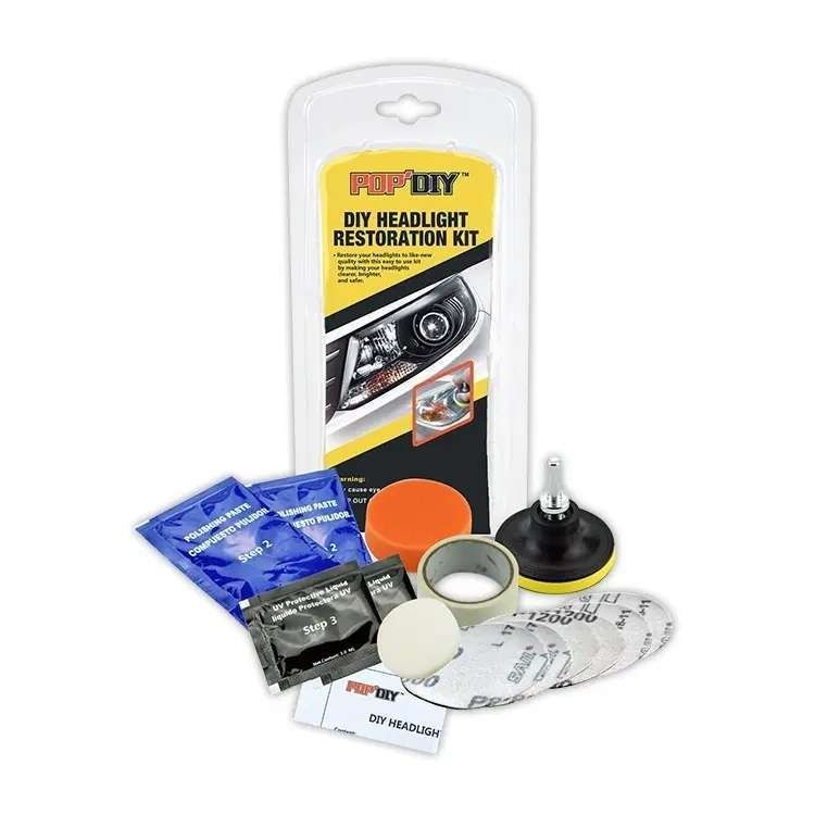 Headlight Polishing Kit MultiColor, Cleans Polishes Increases Clarity Safety - Image 1