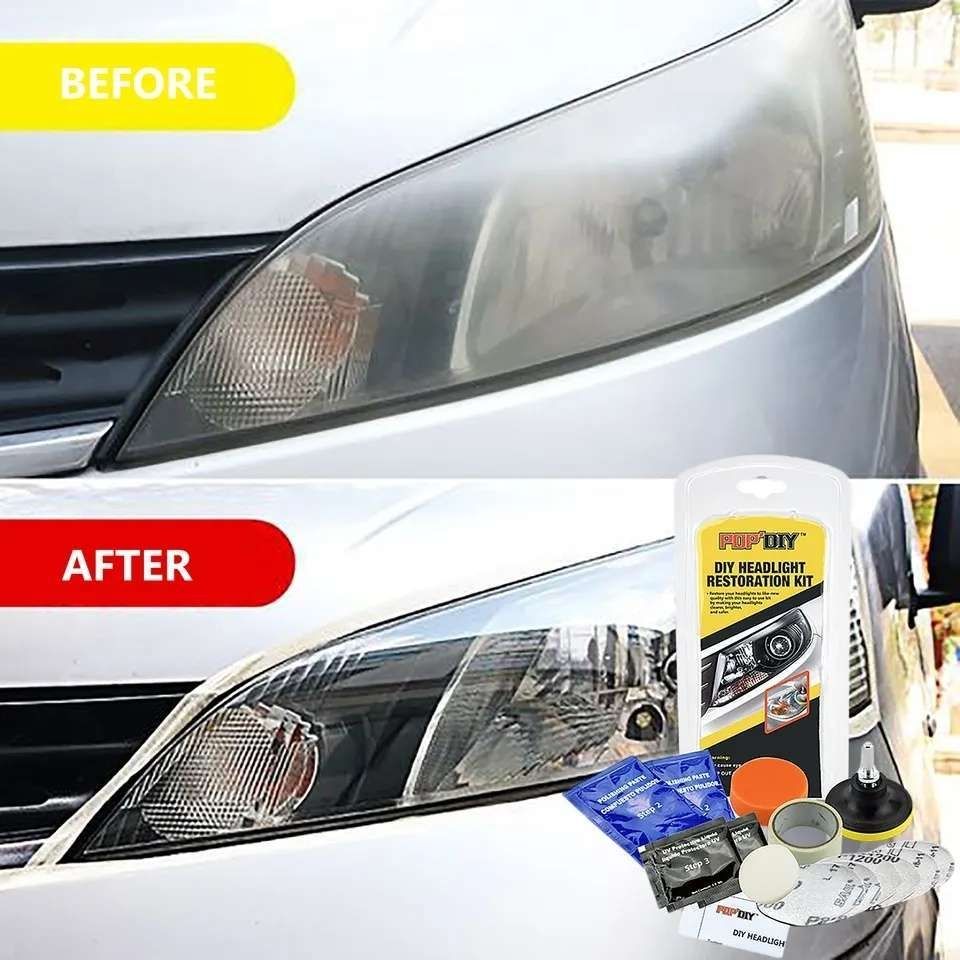 Headlight Polishing Kit MultiColor, Cleans Polishes Increases Clarity Safety - Image 4