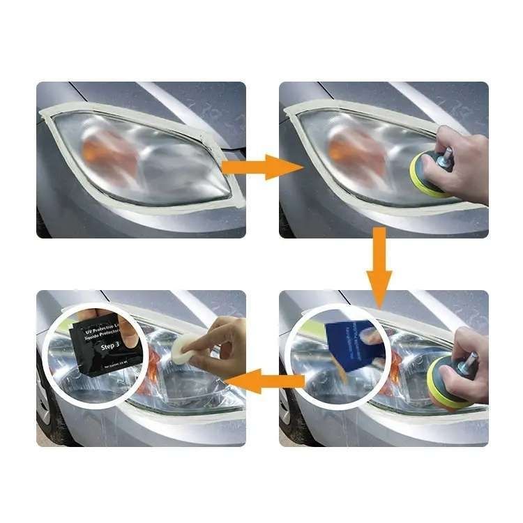 Headlight Polishing Kit MultiColor, Cleans Polishes Increases Clarity Safety - Image 5