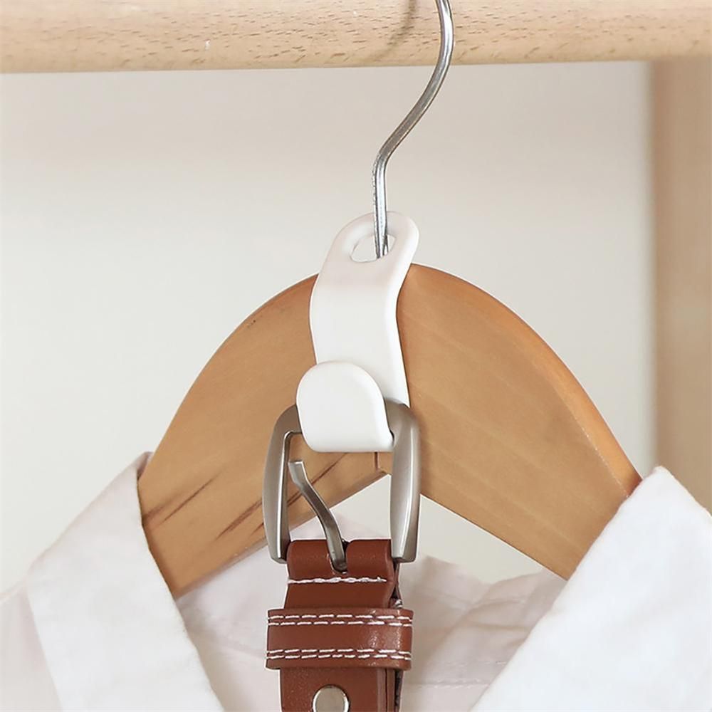 10-pack White Clothes Hangers with Connecting Hook, Organizer - Image 3