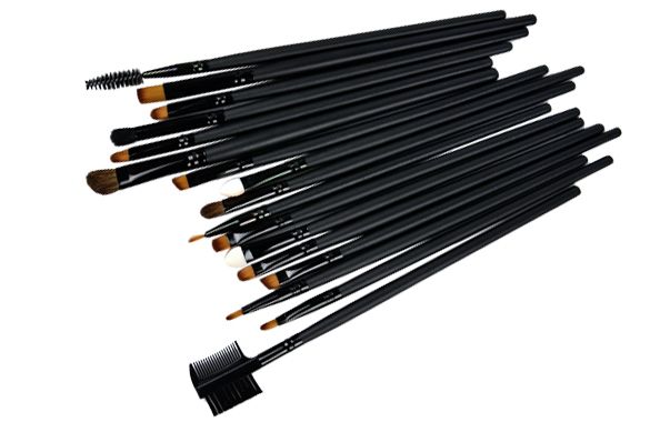 32pcs Professional Makeup Brushes, Genuine Goat Hair, Leather Case, Black - Image 4