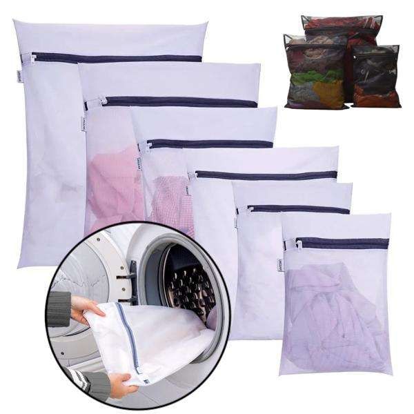 5pcs Laundry Bags for Efficient Sorting in Different Sizes, Black - Image 1