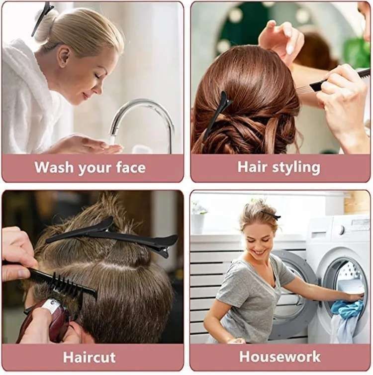 10x Professional Hair Clips for Salons & Home Use, Black - Image 5