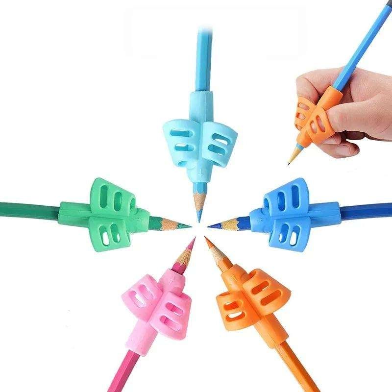 3pcs Pencil Holder for Kids, Multicolor Writing Aid Grip Trainer Pen Holder - Image 2