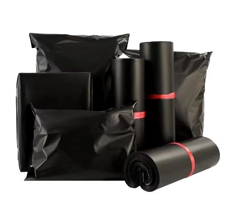 100pcs Black E-commerce Mail Bags, 25 x 35cm - Image 1