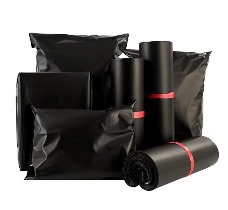 100pcs Black Mail Bags, 20 x 30cm - Image 1