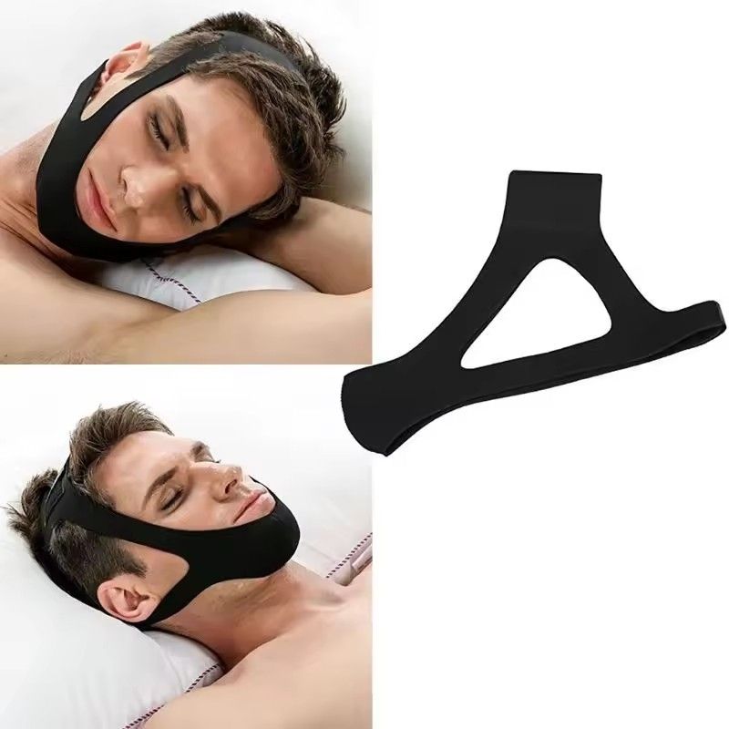 Adjustable Anti Snoring Chin Strap, Black, Stop Snoring Belt - Image 7