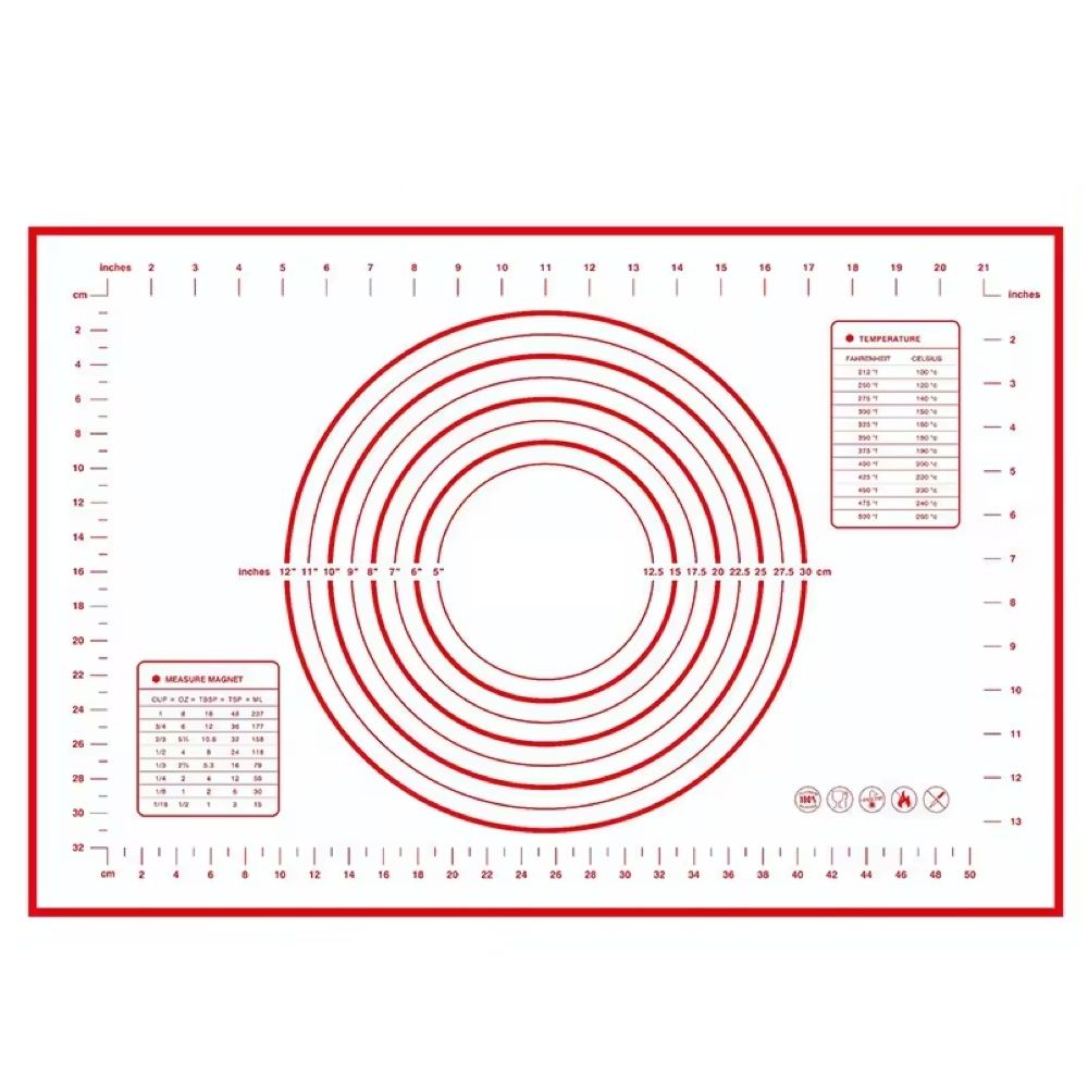 Silicone baking mat non stick multicolor, 40x60cm - Image 1