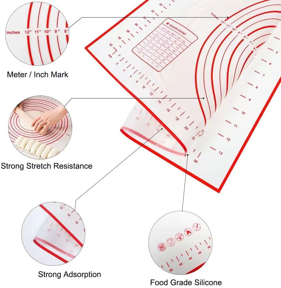 Silicone baking mat non stick multicolor, 40x60cm - Image 4