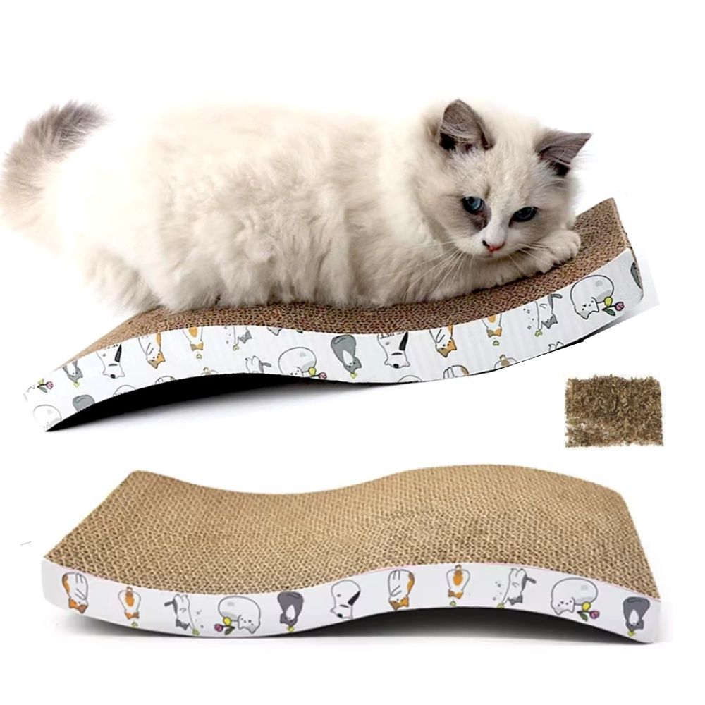 Cat Scratching Board, MultiColor Cat Tree with Catnip - Image 1