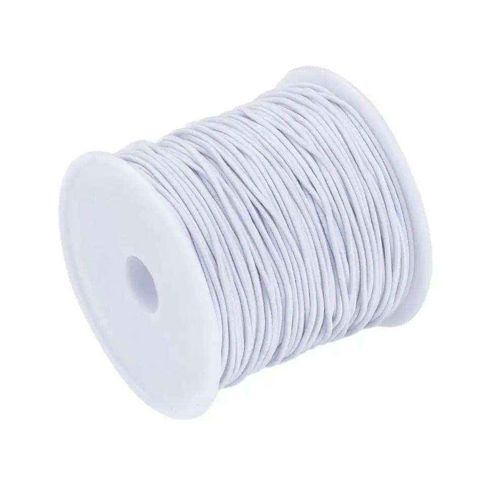 Black Nylon-Coated Elastic Thread Roll, 50 meters, 0.6mm - Image 2