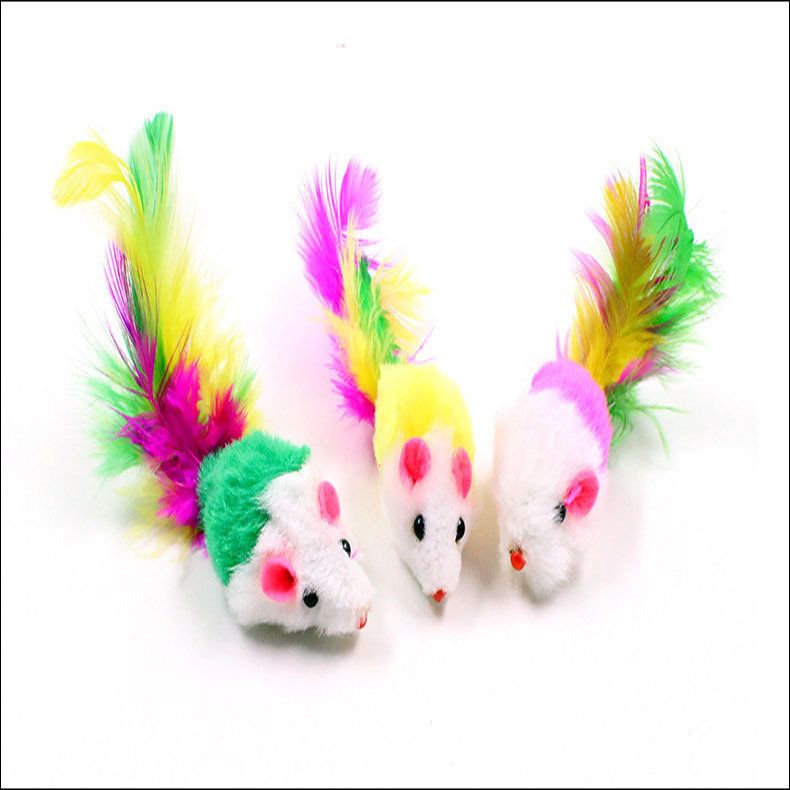 3pcs Cat Toy with Springy Mouse and Bell - Image 2