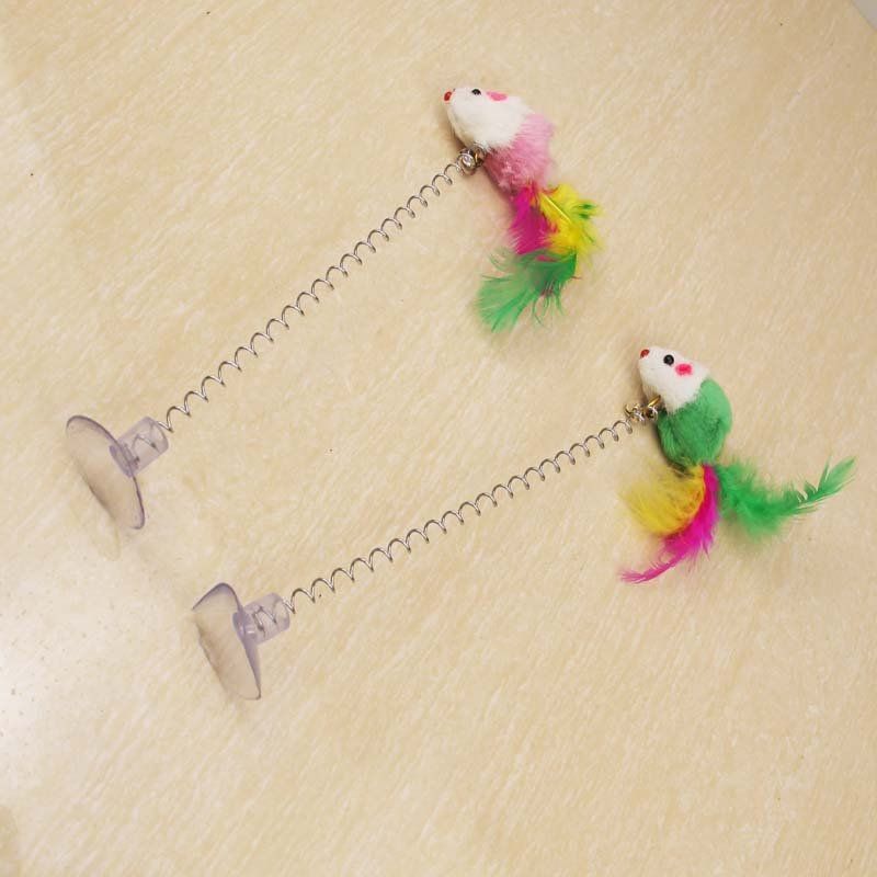 3pcs Cat Toy with Springy Mouse and Bell - Image 3