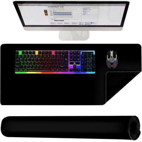 XXL Mouse Pad, 90x45cm, Black Desk Pad - Image 1