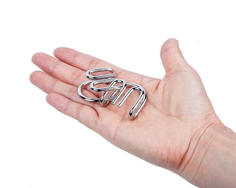 Brain Teaser Metal Puzzle, Pink - Image 3
