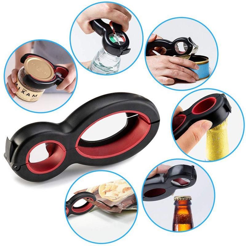 6 in 1 Can and Bottle Opener, Multi-Color - Image 2