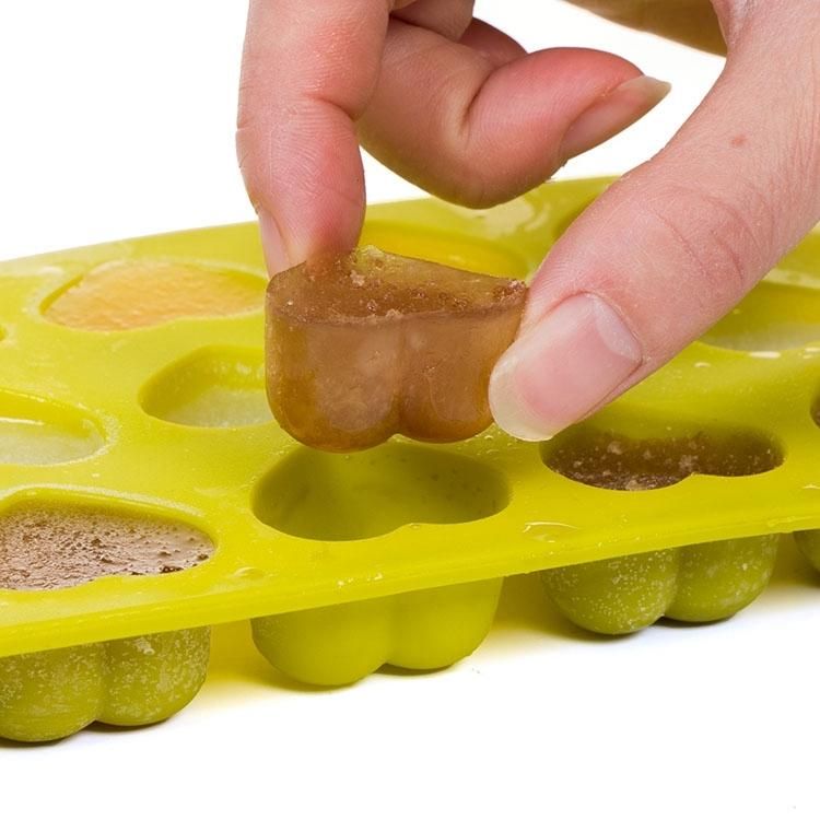 15 Hearts Ice Chocolate Jelly Mold for Pralines, Brown - Image 4