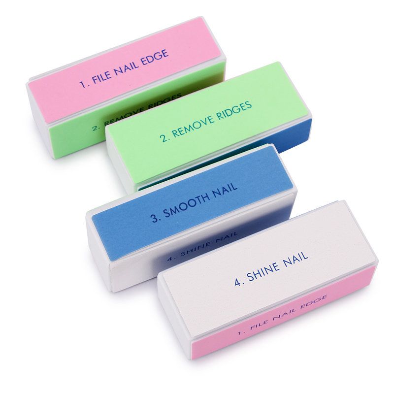 4 in 1 Nail Buffer File for Polishing and Filing, Multi Color - Image 1