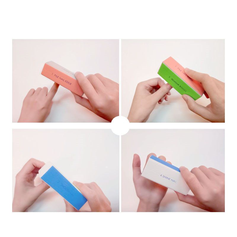 4 in 1 Nail Buffer File for Polishing and Filing, Multi Color - Image 6