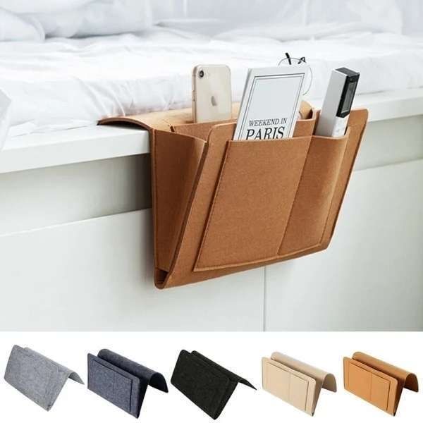 Felt Storage Bag Pouch Bed for Home, Black - Image 1