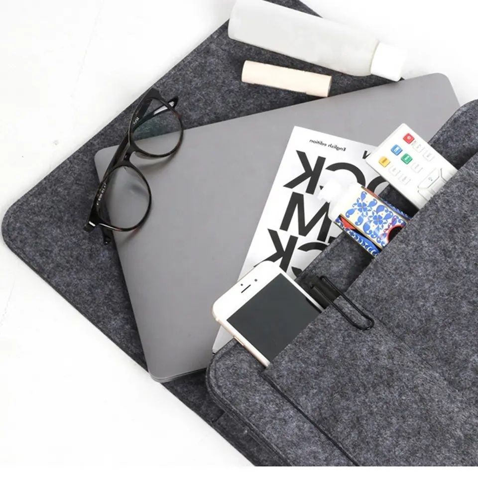Felt Storage Bag Pouch Bed, Dark Grey - Image 4