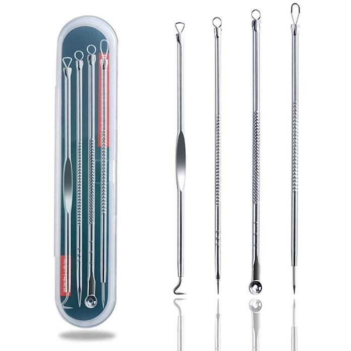 4-pack Blackhead Remover Tool, Silver - Image 2