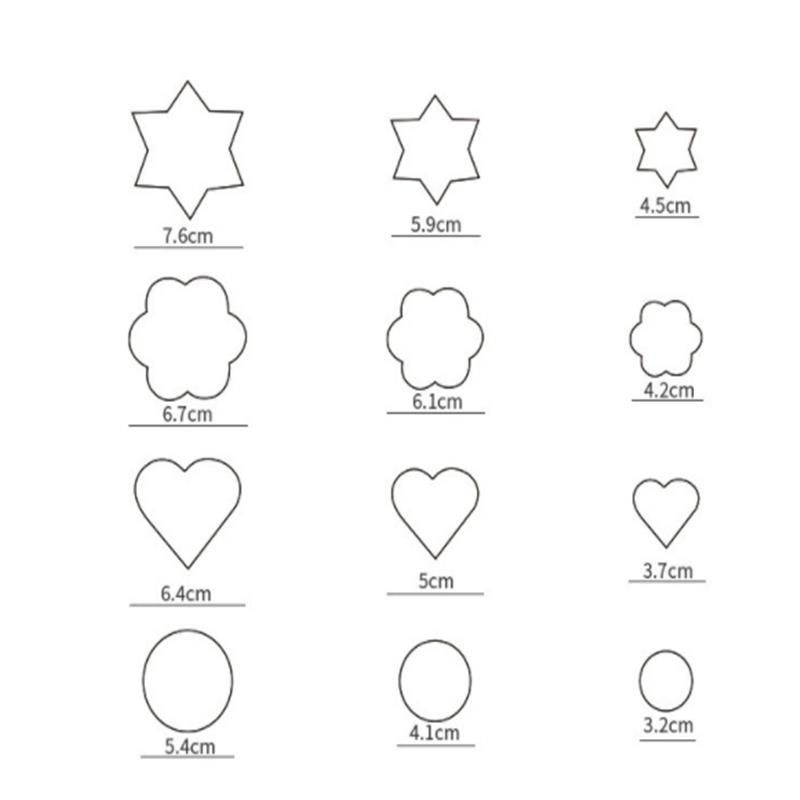 12pcs Baking Molds Cookie Cutters Gingerbread Molds, Silver - Image 5