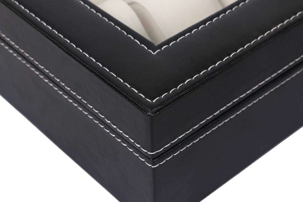 6 Watch Box Luxury Storage Case, Black, compatible with Urbox - Image 6