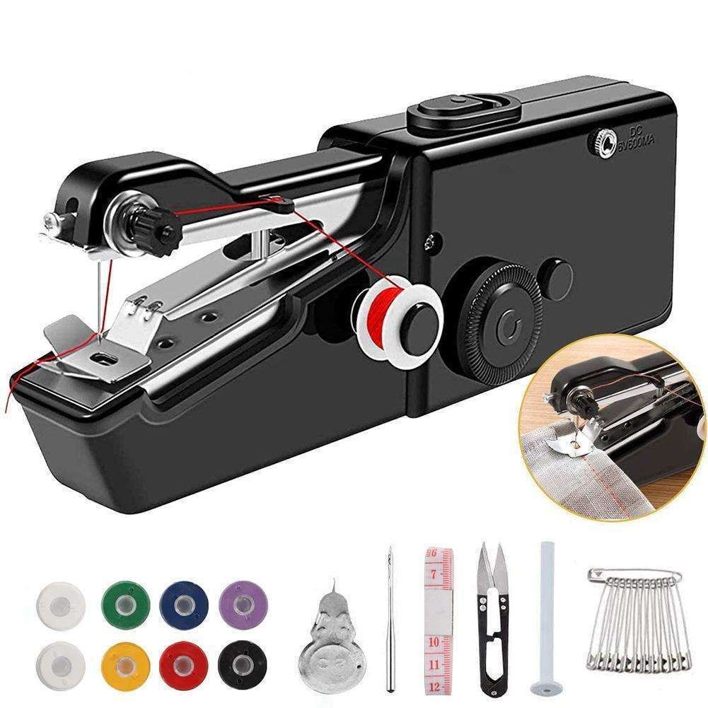 Handheld Sewing Machine Portable Convenience Black, for On-the-Go Sewing Needs - Image 1
