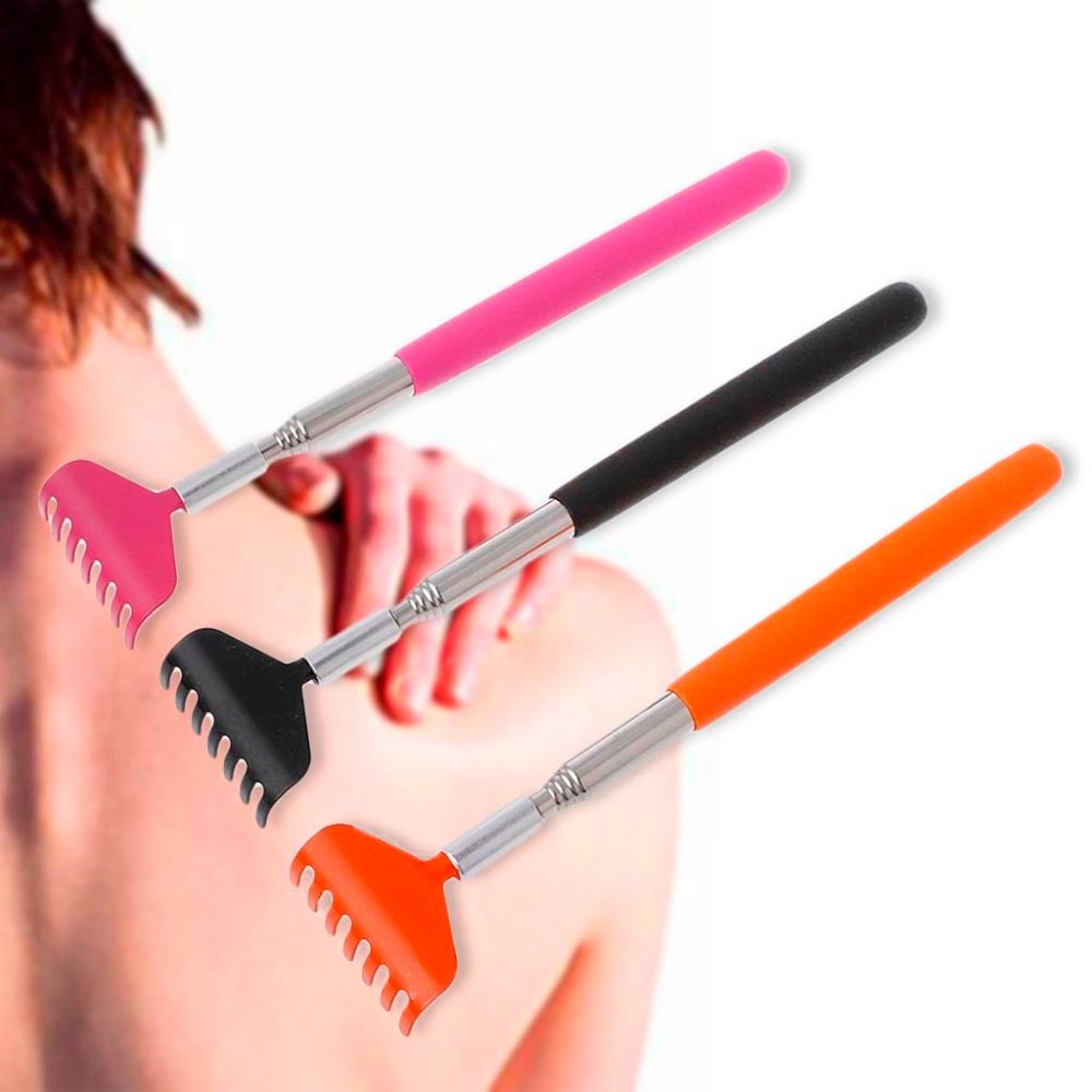3Pcs Back Massager Telescopic, Pink Black Orange - Image 1