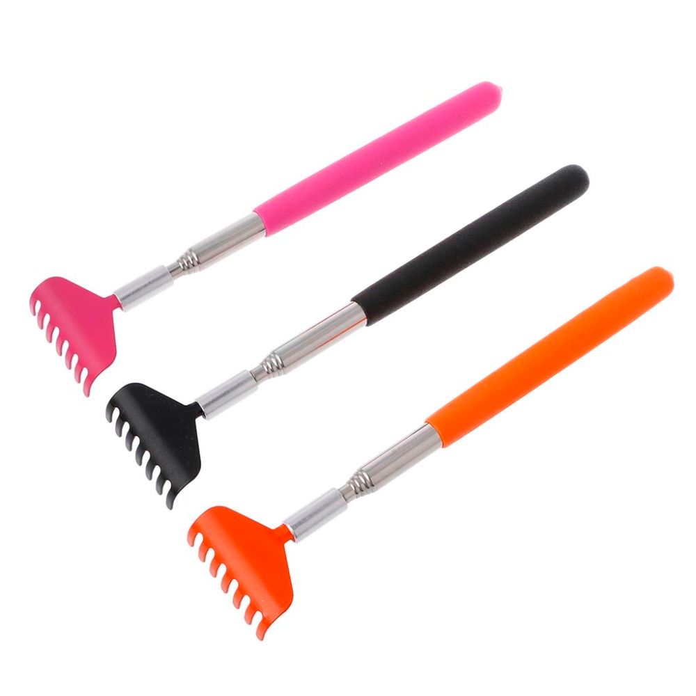 3Pcs Back Massager Telescopic, Pink Black Orange - Image 3